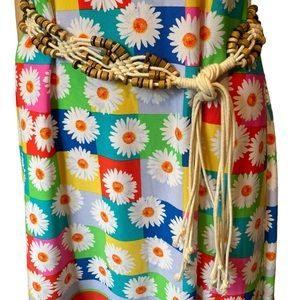 Boho Hippie Earthy Y2K Woven Braided Wooden Beaded Knot Raw Fringe Rope Belt